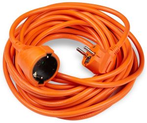 Verlengsnoer PVC oranje 3x1,5qmm 10m