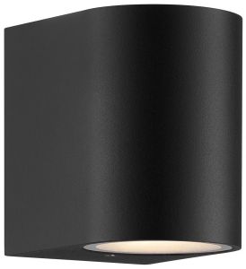 Wandlamp Dion rond 1x GU10 zwart IP54