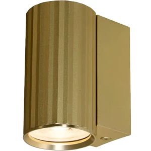 Wandlamp Anna geribbeld down GU10 IP20 goud