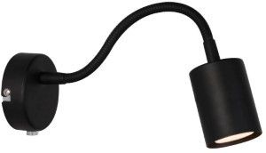 Wandlamp Explore Flex GU-10 met schakelaar zwart