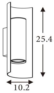 Wandlamp Roll 2LT up&down 2xGU10 IP20 latte - Afbeelding 2