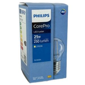 Philips LED kogel E27 2-25W 2700K filament helder - Afbeelding 2