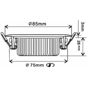LED inbouwspot 6W 3CCT 82mm 36gr rond verstelbaar geschuurd staal - Afbeelding 2