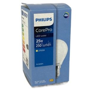 Philips LED kogel E14 2,2-25W 2700K filament mat - Afbeelding 2