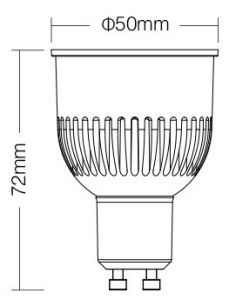 CCT LED GU10 6W RF 2.4G - Afbeelding 2