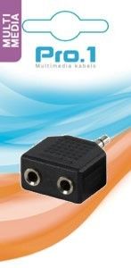 Audio adapter 3,5 jack stereo -> 2 contra 3,5 stereo - Afbeelding 2