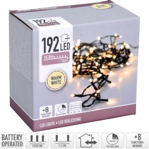 LED Batterijverlichting streng 192 LEDS 1440cm warm wit - Afbeelding 2