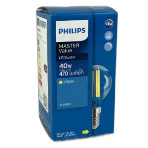 Philips LED kogel E14 3,4-40W 2700K filament helder dimbaar - Afbeelding 2