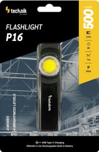 Technik LED zaklamp P16 oplaadbaar compact 500 lumen - Afbeelding 2