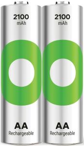 GP NiMH oplaadbare batterij AA 2100mA blister(2) - Afbeelding 2