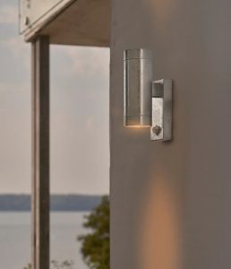 Wandlamp Tin Maxi Double 2x GU10 verzinkt IP54 + sensor - Afbeelding 2