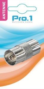 Coax verbinder male-male - Afbeelding 2