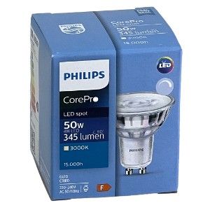 Philips LED spot GU10 4-50W 3000K dimbaar - Afbeelding 2