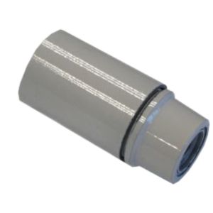 Randaarde stekkeradapter 2-voudig horizontaal wit - Afbeelding 2
