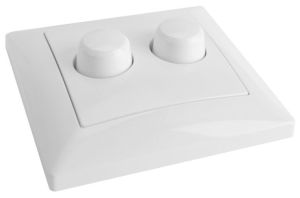Afdekraam + knop duo dimmer voor Busch Jaeger Balance SI - Afbeelding 2