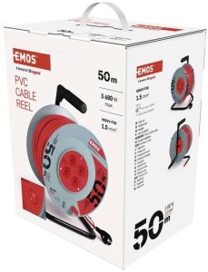 Kabelhaspel H05 3x1,5qmm 50m grijs/rood - Afbeelding 2