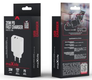 USB-C snellader 20w wit PD QC - Afbeelding 2