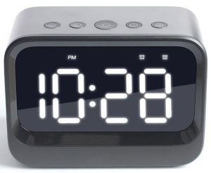 Wekker LED zwart dual alarm + bluetooth speaker - Afbeelding 2