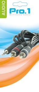 Audio 3,5 jack stereo ->2 tulp male 5m - Afbeelding 2