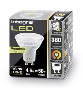 Integral LED spot GU10 230V 3,6-50W WarmTone - Afbeelding 2