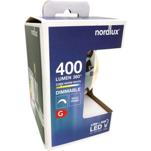 Nordlux LED Globe G125 E27 4,9-35W 2200K filament spiraal gold dimbaar - Afbeelding 2