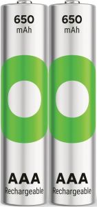 GP NiMH oplaadbare batterij AAA 650mA PHONE blister(2) - Afbeelding 2