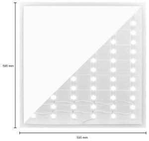 LED backlit paneel wit 60x60cm 36W 4000K 4500Lm - Afbeelding 2