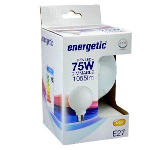 Energetic LED Globe G95 E27 8,5-75W 2700K filament mat dimbaar - Afbeelding 2