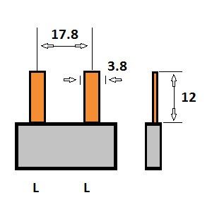 Kamrail 1 fase 2pol. 17,8mm grijs - Afbeelding 2