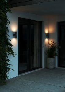 Wandlamp Kyklop Ripple rond 2x GU10 zwart IP54 - Afbeelding 2
