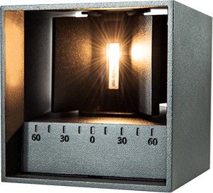 LED Wandlamp 2x3W up&down vierkant zwart 2700K IP65 - Afbeelding 2