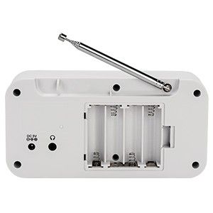 Radio DAB+ 230v of batterij + dual wekfunctie wit - Afbeelding 2