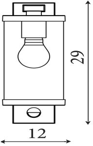 Wandlamp Bakerloo hangend E27 IP44 zwart + sensor - Afbeelding 2