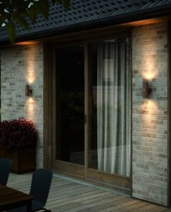 Wandlamp Kyklop Ripple rond 2x GU10 roest IP54 - Afbeelding 2