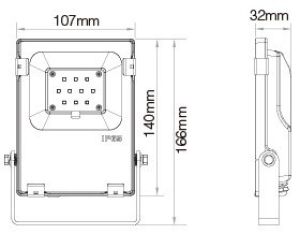 RGB-CCT LED Schijnwerper IP65 10W - Afbeelding 2