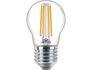 Philips LED kogel E27 6,5-60W 2700K filament helder blister - Afbeelding 2