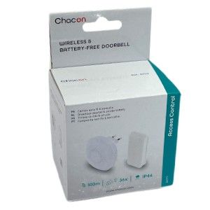 Draadloze deurbel set 100m plug-in batterijloos wit - Afbeelding 2
