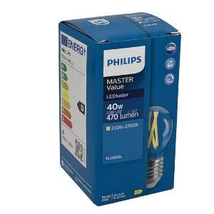Philips LED kogel E27 3,4-40W filament helder dimtone - Afbeelding 2