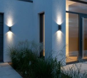 Wandlamp Nico vierkant 2x GU10 zwart IP54 - Afbeelding 2