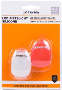 LED fietslampset 2 delig rood/wit - Afbeelding 2