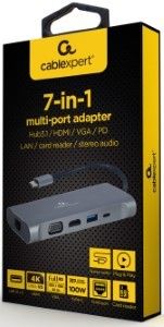 USB-C 7-in-1 multi adapter USB-C dock 7-voudig - Afbeelding 2