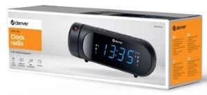 Wekkerradio met projectie LED dual alarm zwart + USB poort - Afbeelding 2