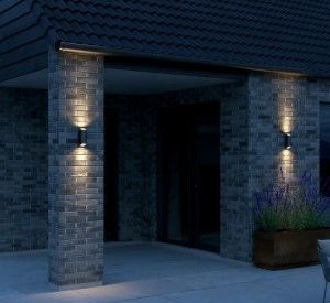 Wandlamp Nico rond 2x GU10 zwart IP54 - Afbeelding 2