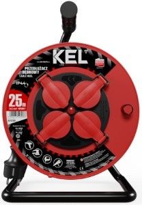 Kabelhaspel H05 3x1,5qmm 25m rood IP44 - Afbeelding 2