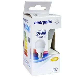 Energetic LED kogel E27 2,9-25W 2700K mat - Afbeelding 2