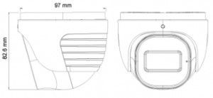 *Dome-camera HD 2Mpix vaste lens - Afbeelding 2