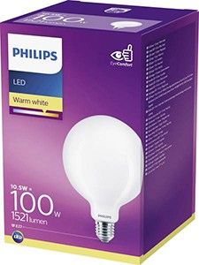 Philips LED Globe G120 E27 10,5-100W 2700K filament mat - Afbeelding 2