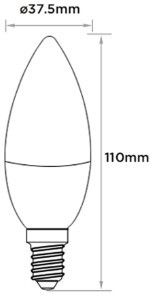 RGB-CCT LED E14 Kaars 4W RF 2.4G - Afbeelding 2