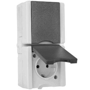 Kopp SWD opbouw stopcontact wcd RA dubbel verticaal - Afbeelding 2
