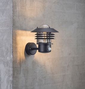 Wandlamp Vejers E27 zwart IP44 + sensor - Afbeelding 2